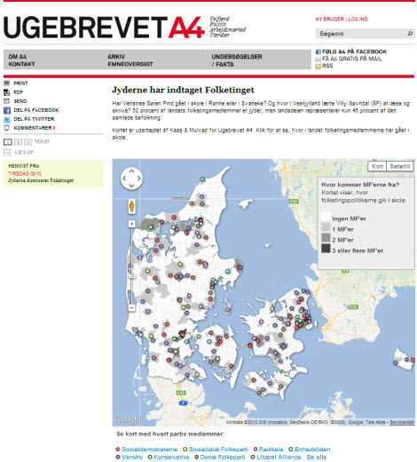 Kort fra Ugebrevet A4