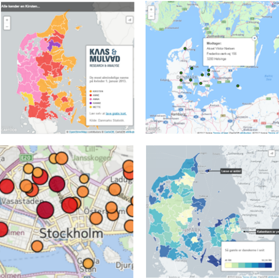 Det er let at lave enkle kort med CartoDB, og der er masser af muligheder for at forfine sit udtryk.